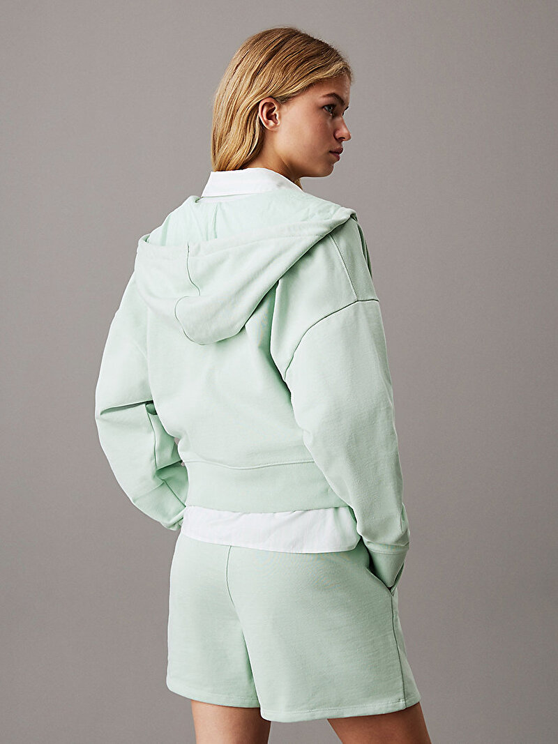 Calvin Klein Yeşil Renkli Kadın Monologo French Sweatshirt