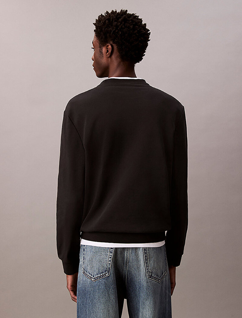 Calvin Klein Siyah Renkli Erkek Badge Sweatshirt