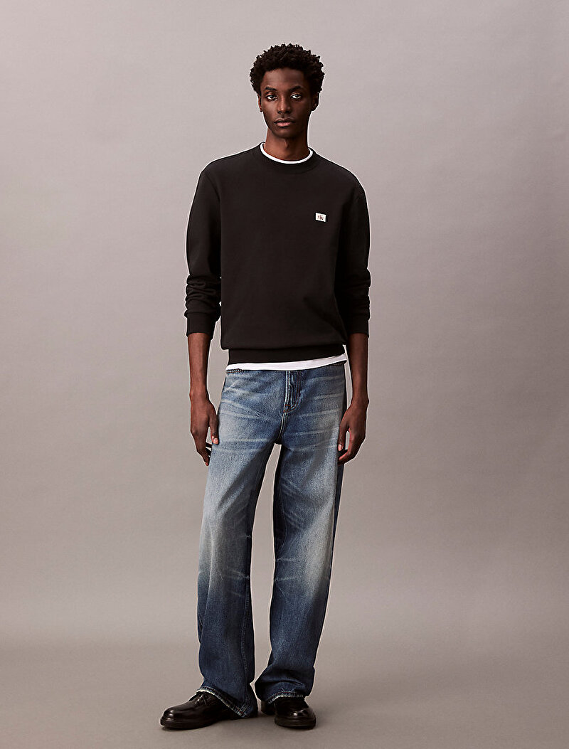 Calvin Klein Siyah Renkli Erkek Badge Sweatshirt