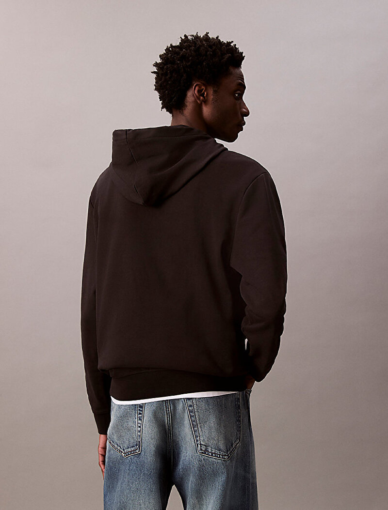 Calvin Klein Siyah Renkli Erkek Badge Sweatshirt