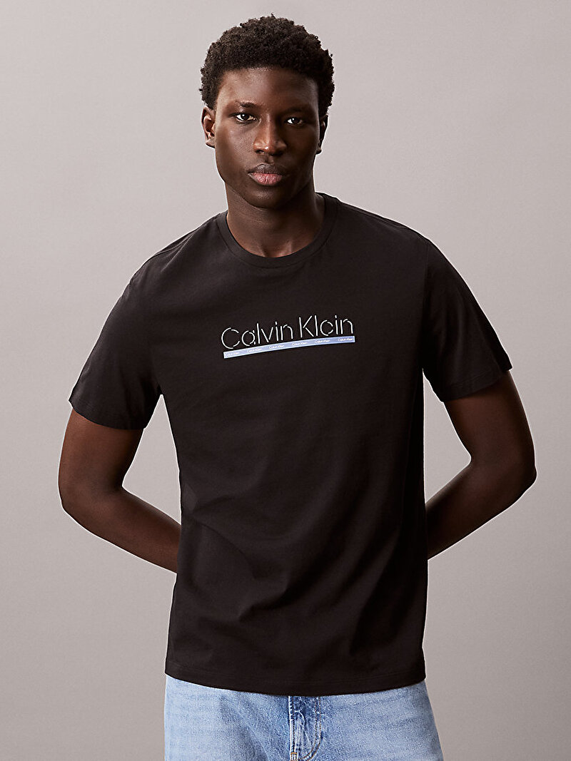 Calvin Klein Siyah Renkli Erkek 30s Outline T-shirt