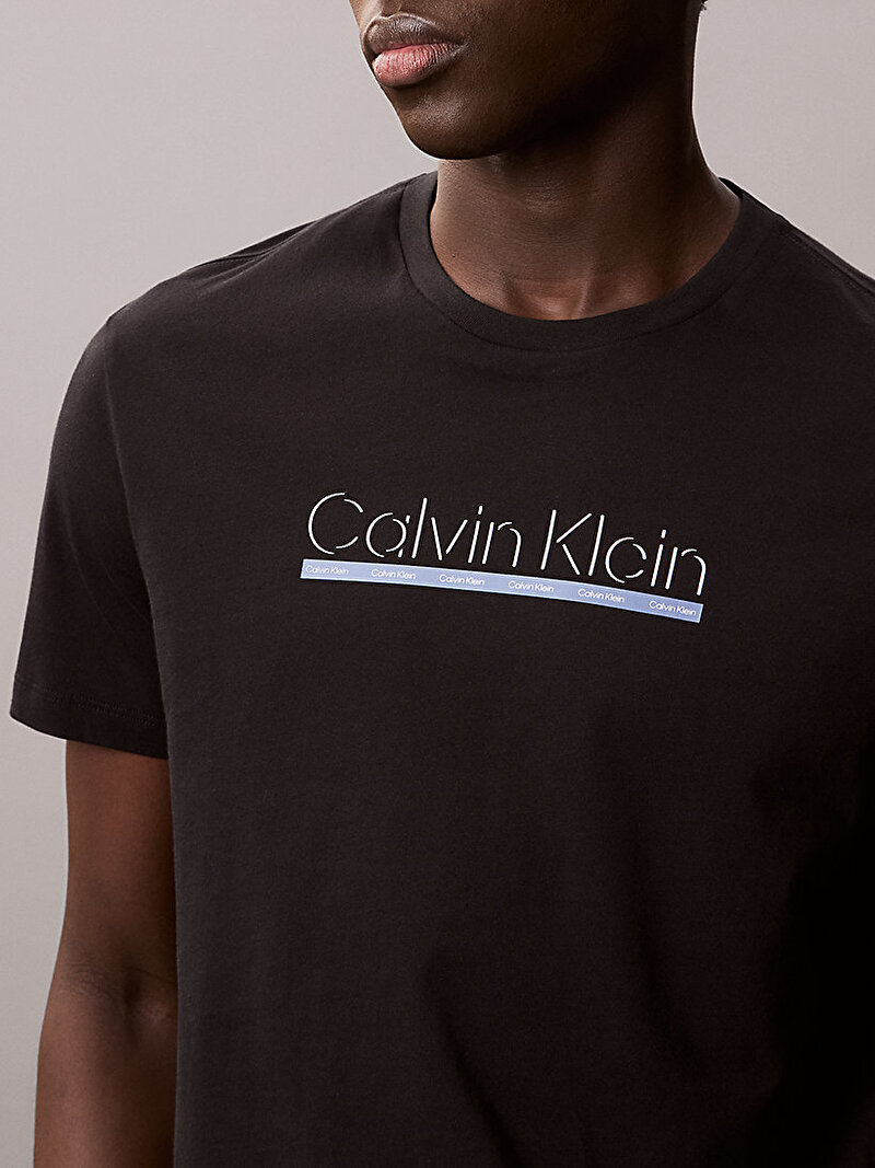 Calvin Klein Siyah Renkli Erkek 30s Outline T-shirt