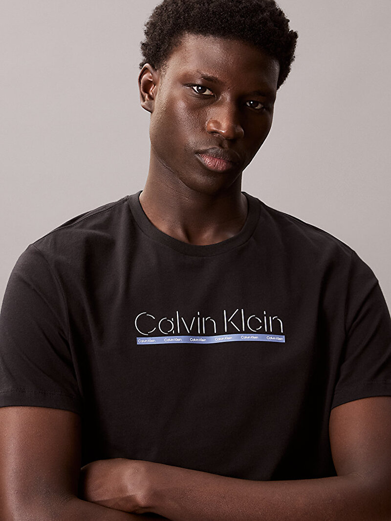 Calvin Klein Siyah Renkli Erkek 30s Outline T-shirt