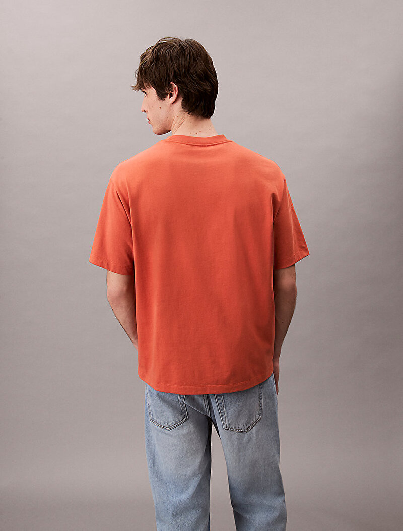 Calvin Klein Turuncu Renkli Erkek Calvin resort T-shirt