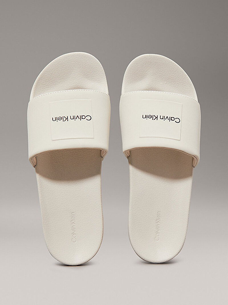 Calvin Klein Beyaz Renkli Erkek Plaj Terliği