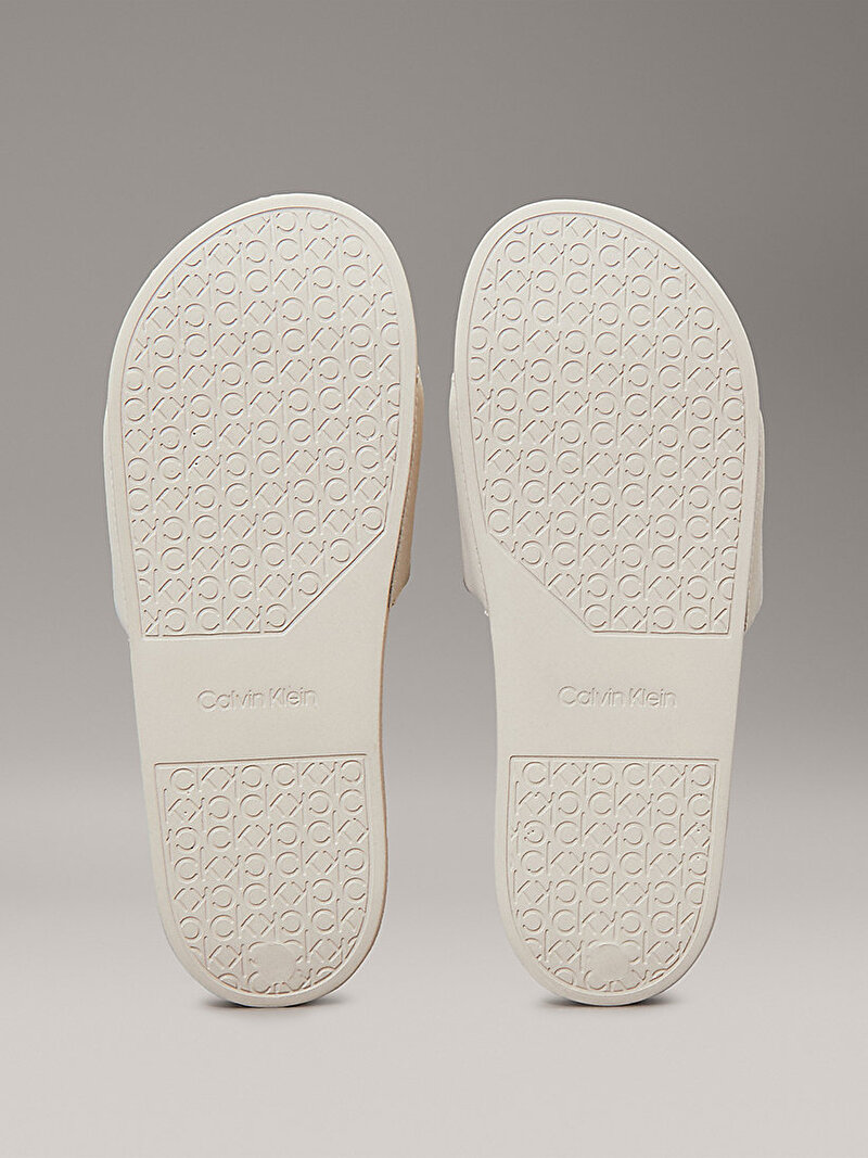 Calvin Klein Beyaz Renkli Erkek Plaj Terliği