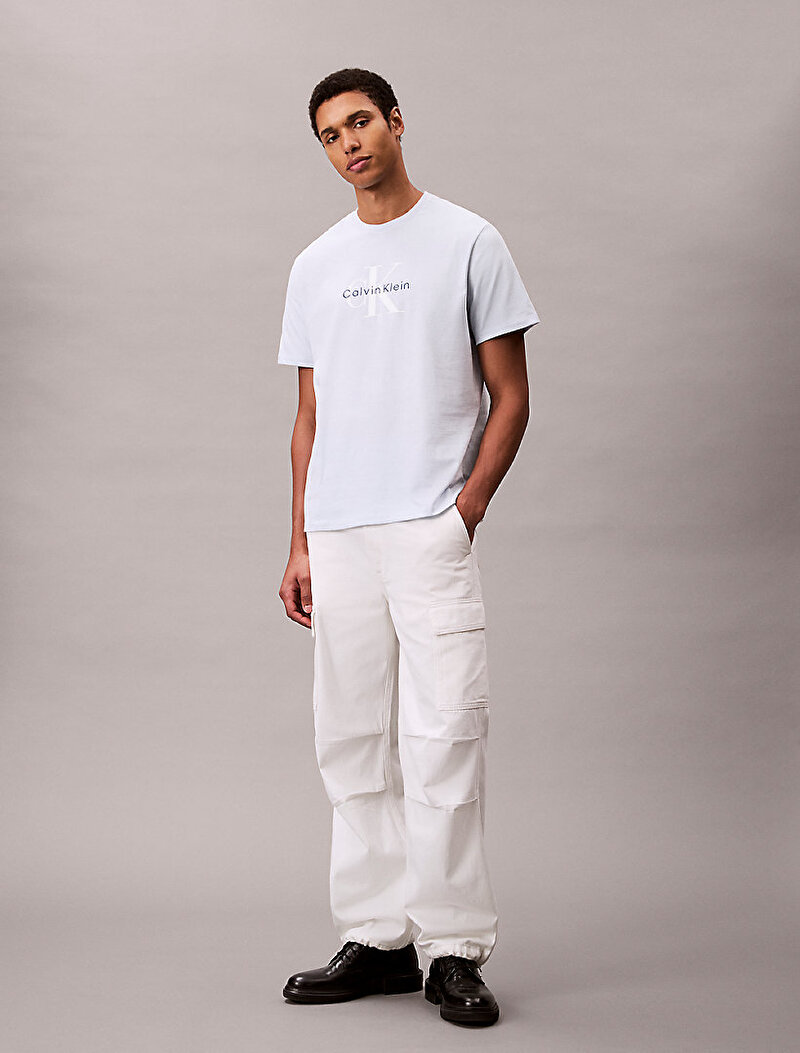 Calvin Klein Mavi Renkli Erkek Hero Monologo T-shirt