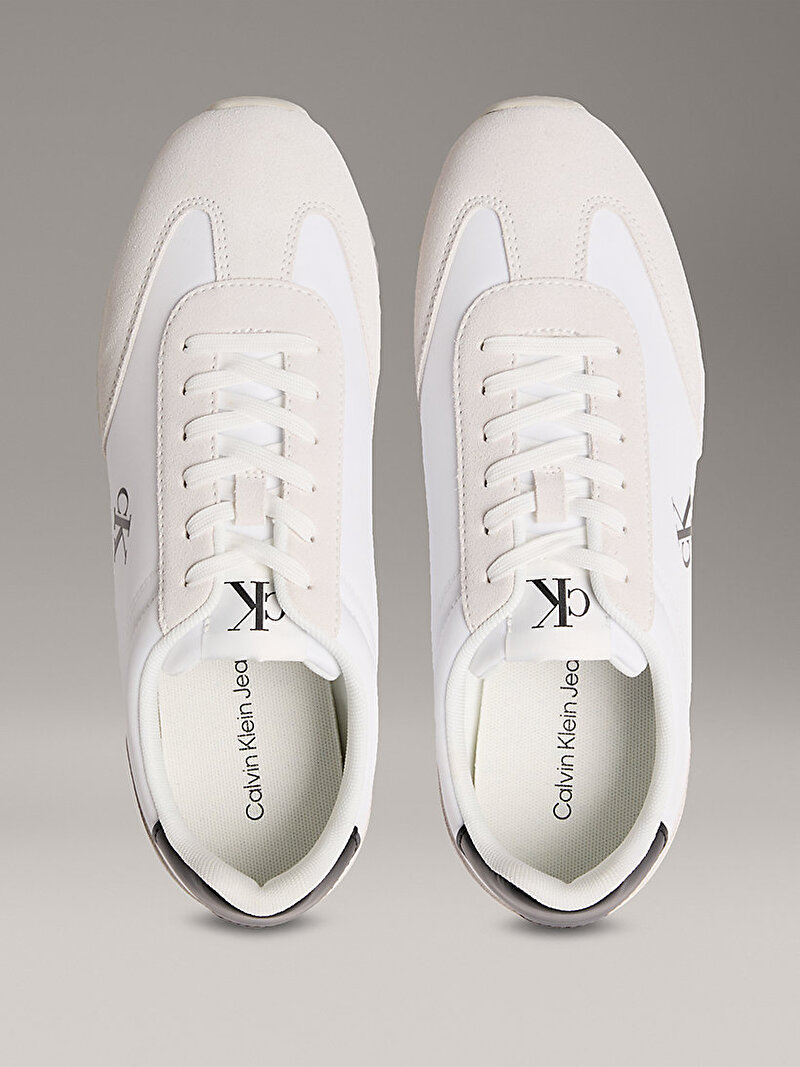 Calvin Klein Beyaz Renkli Erkek Retro Runner Lace Up Sneaker