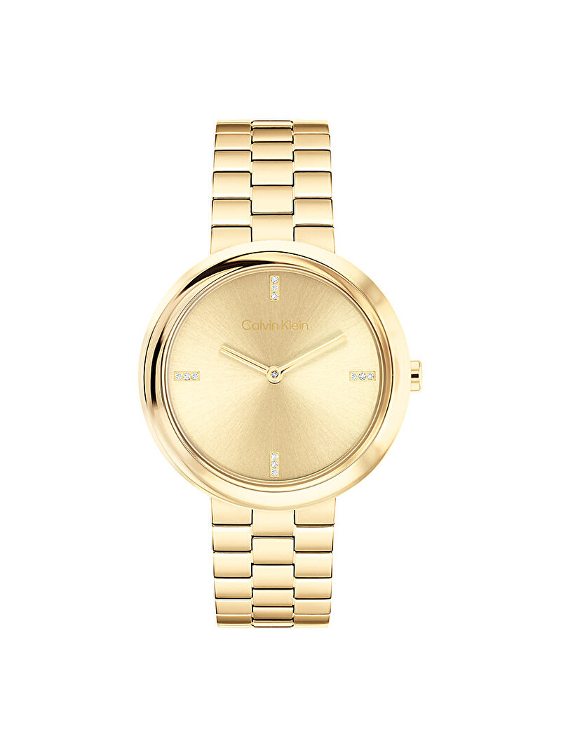 Calvin Klein Gold Renkli Kadın Twisted Bezel Saat