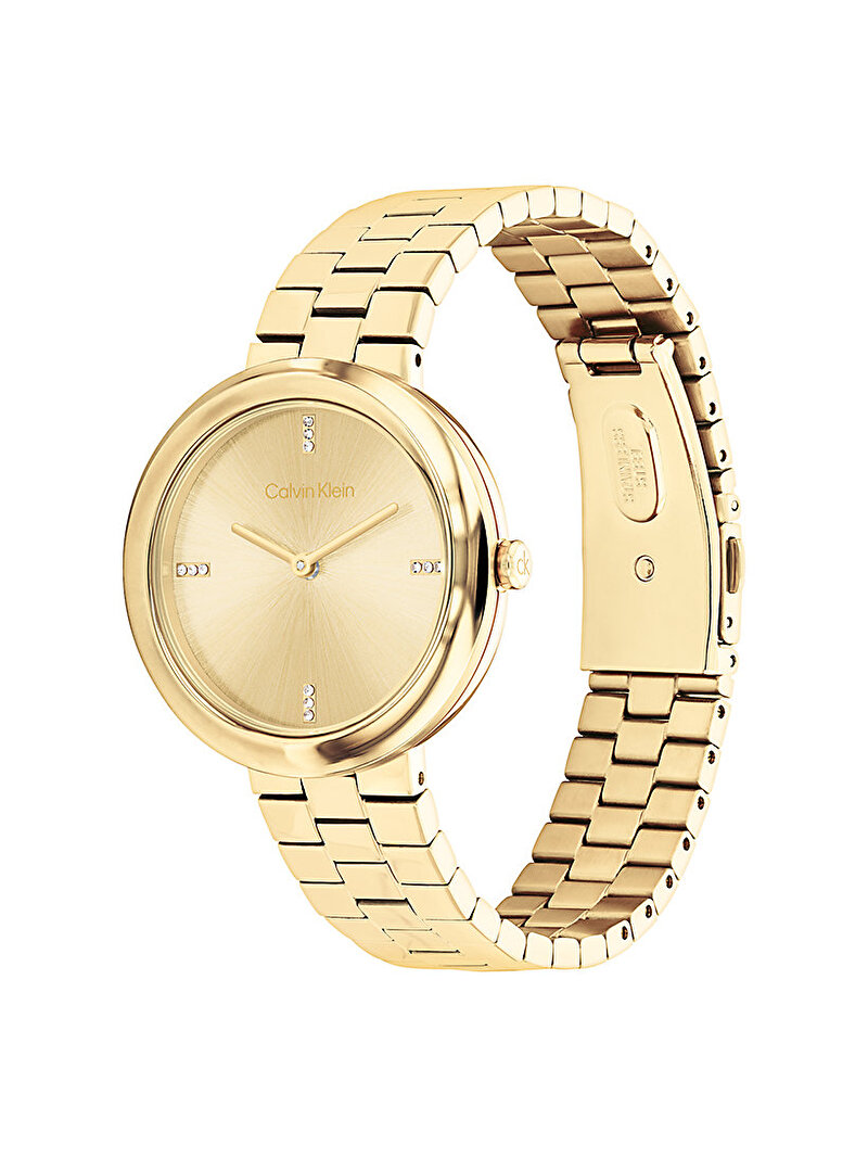 Calvin Klein Gold Renkli Kadın Twisted Bezel Saat