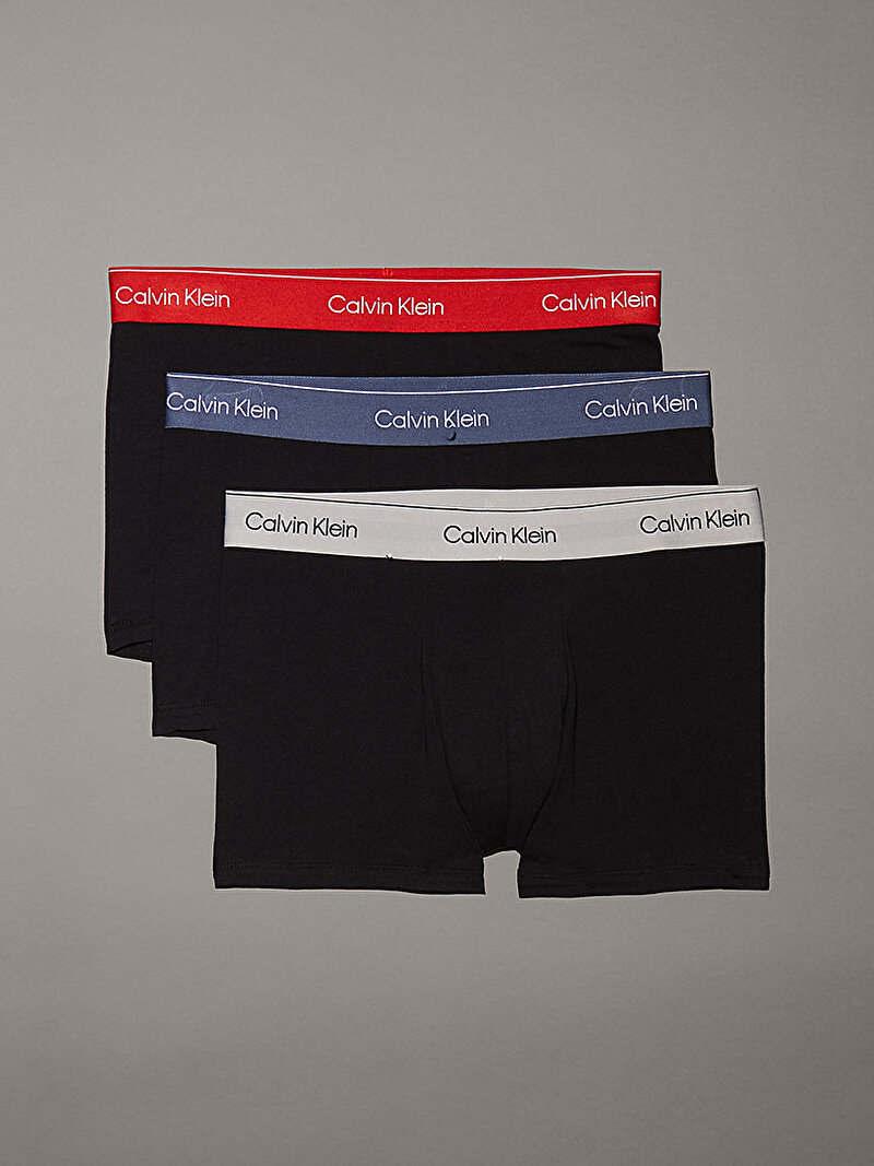 Calvin Klein Siyah Renkli Erkek 3'lü Paket Trunk Boxer Seti