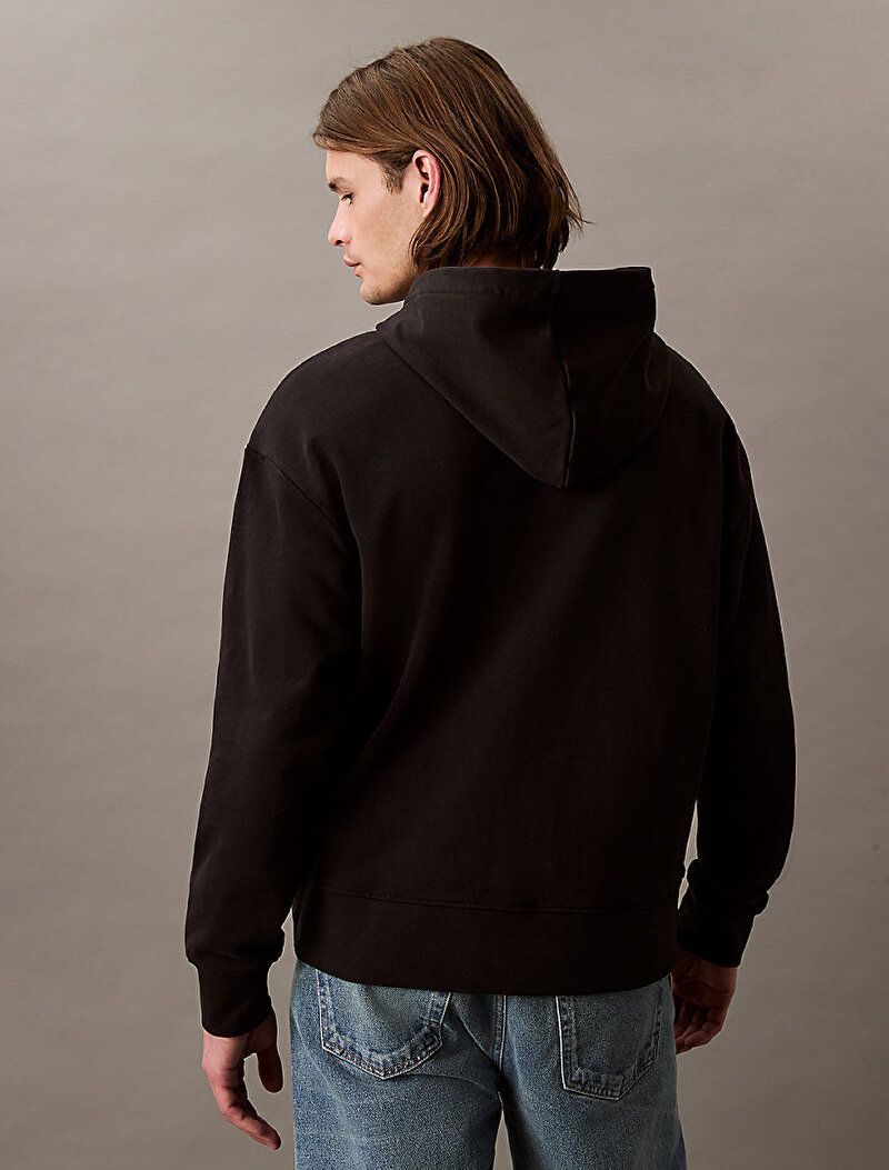 Calvin Klein Siyah Renkli Erkek Ls Standard Logo Sweatshirt