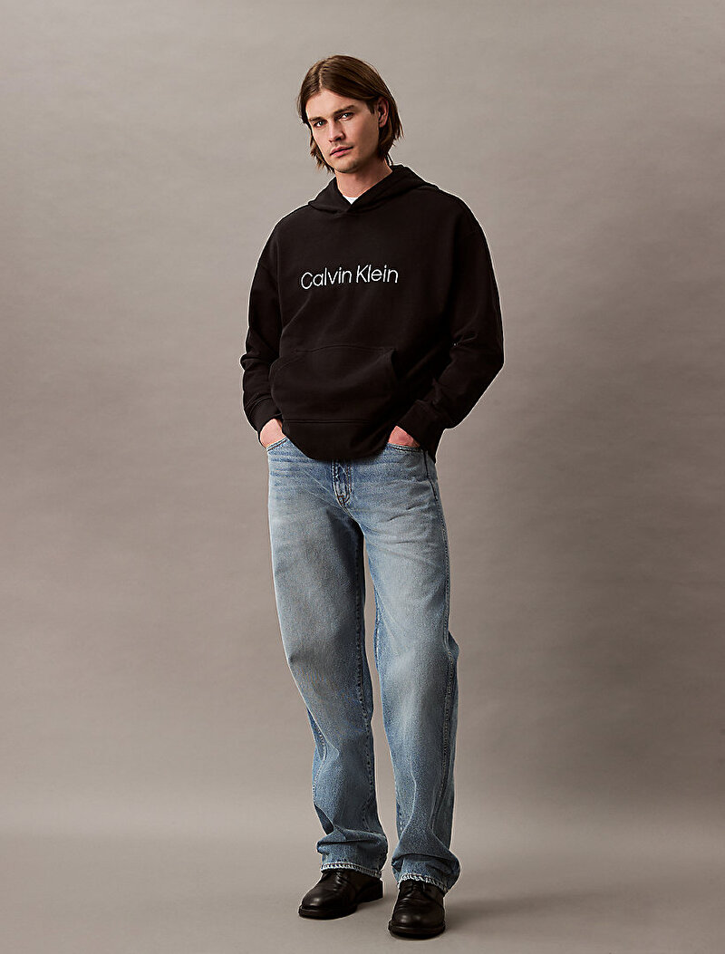 Calvin Klein Siyah Renkli Erkek Ls Standard Logo Sweatshirt