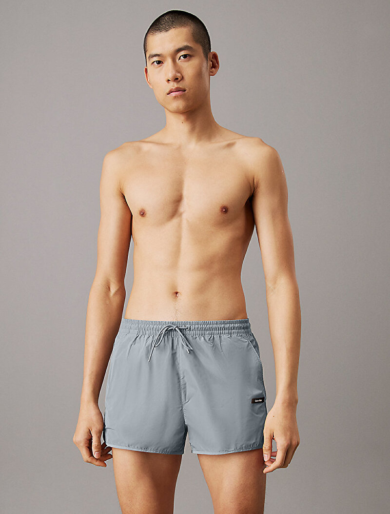 Calvin Klein Gri Renkli Erkek Runner Deniz Şortu