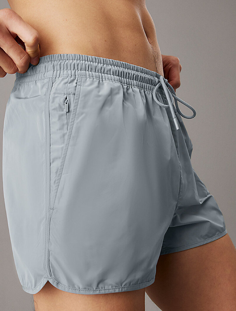 Calvin Klein Gri Renkli Erkek Runner Deniz Şortu