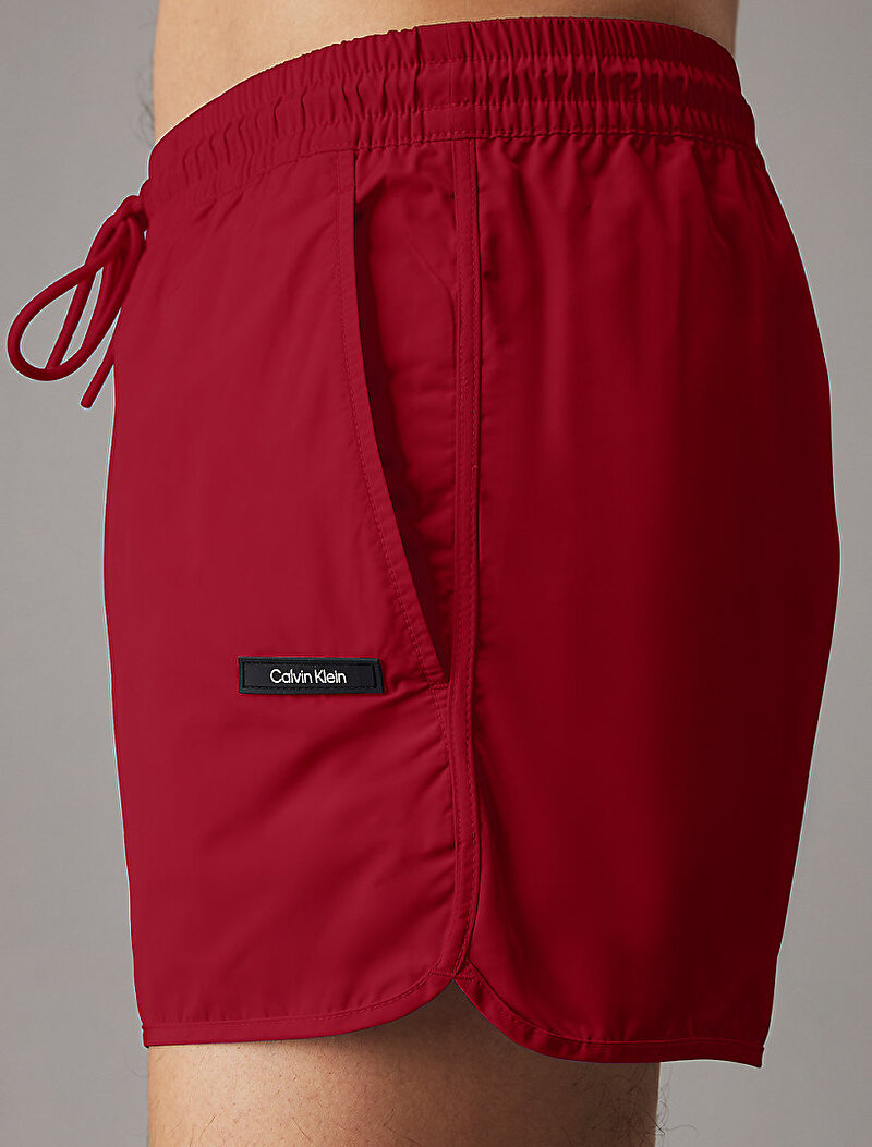 Calvin Klein Kırmızı Renkli Erkek Runner Deniz Şortu