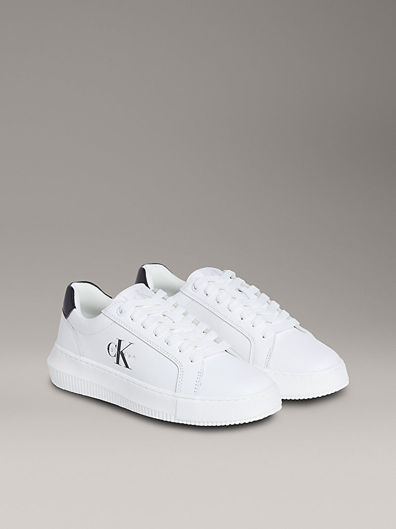 Calvin Klein Beyaz Renkli Kadın Chunky Cupsole Mono Sneaker