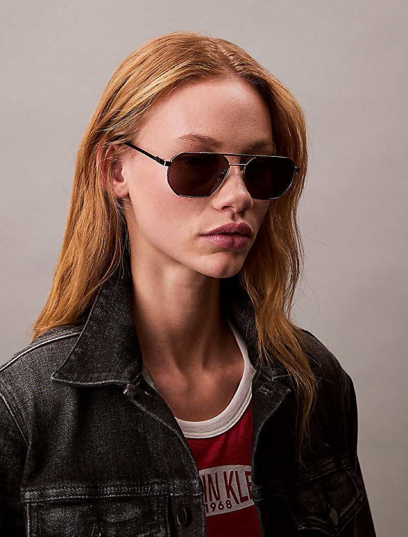 Calvin Klein Siyah Renkli Unisex Modified Güneş Gözlüğü