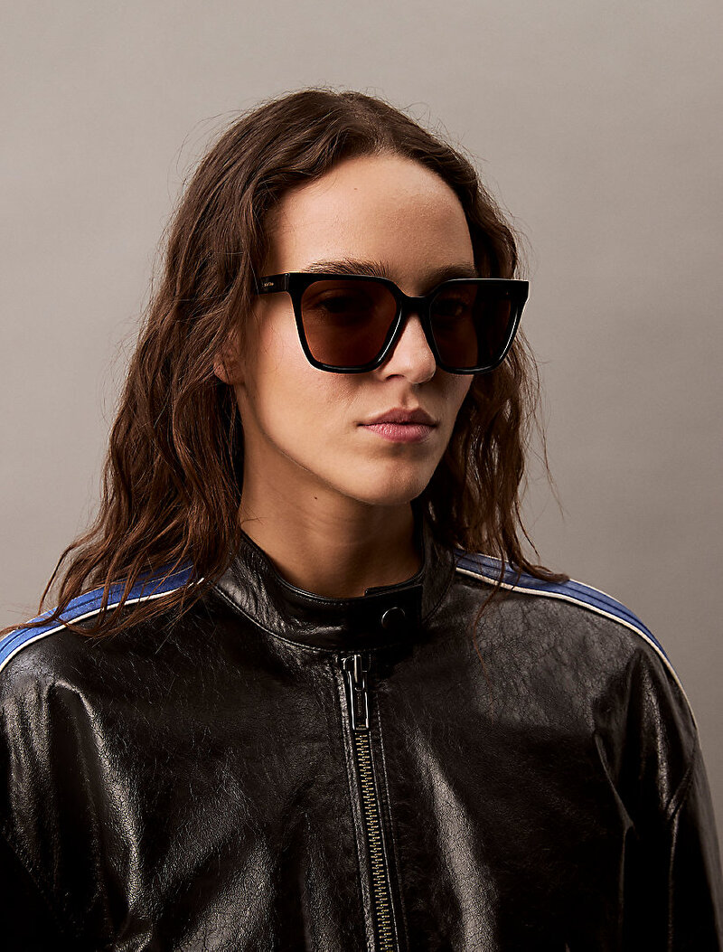 Calvin Klein Siyah Renkli Kadın Modified Güneş Gözlüğü