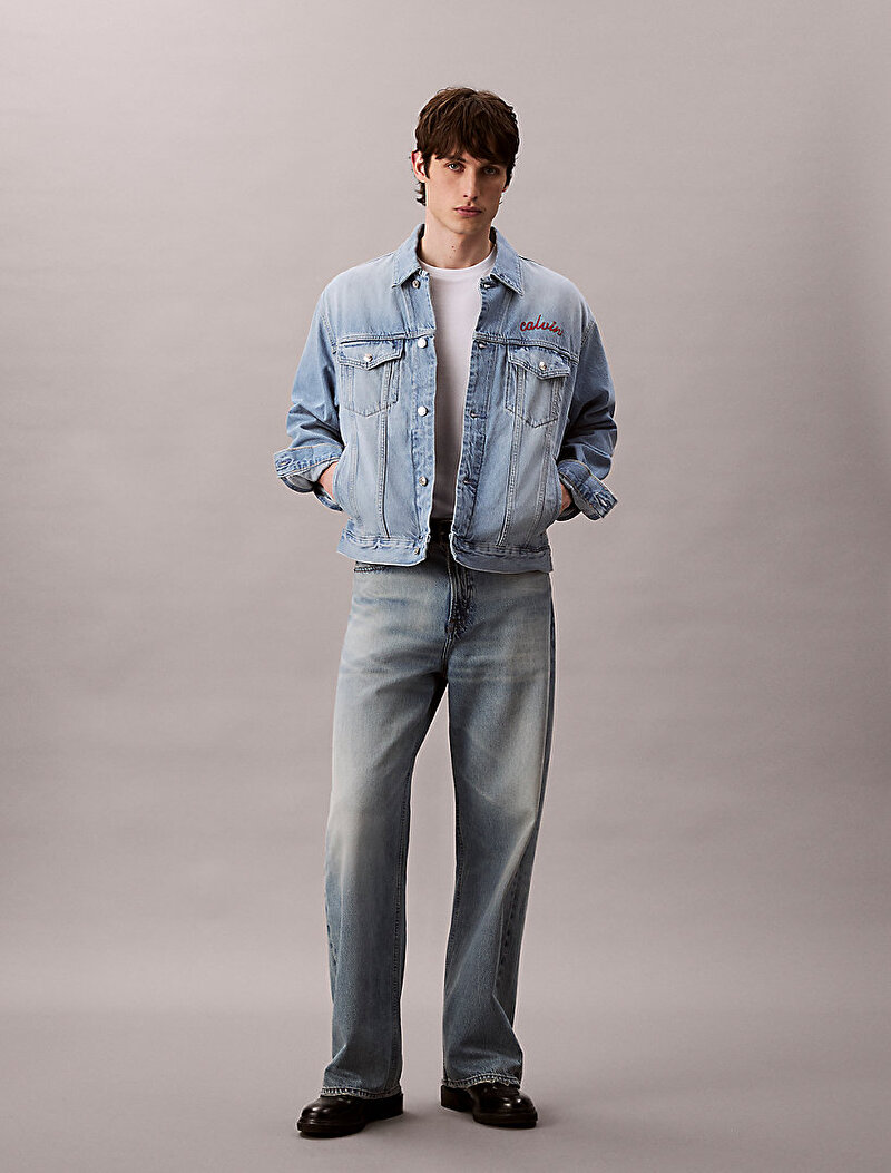 Calvin Klein Mavi Renkli Erkek 90s Reflection Denim Ceket