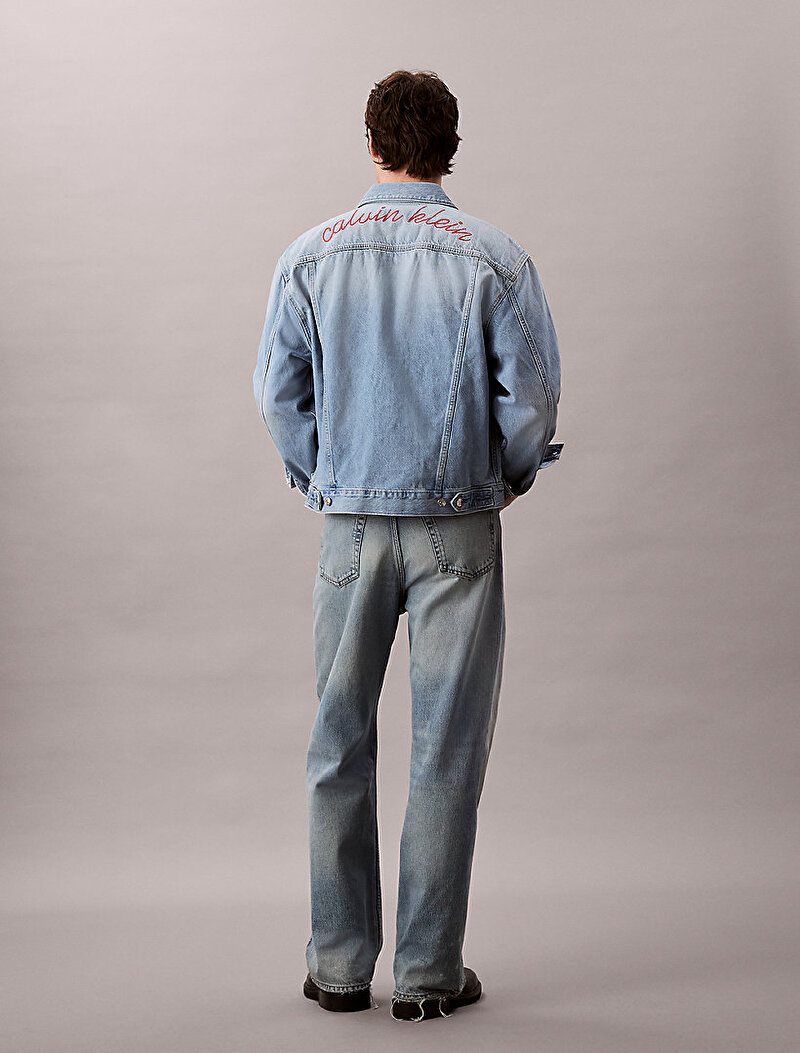 Calvin Klein Mavi Renkli Erkek 90s Reflection Denim Ceket