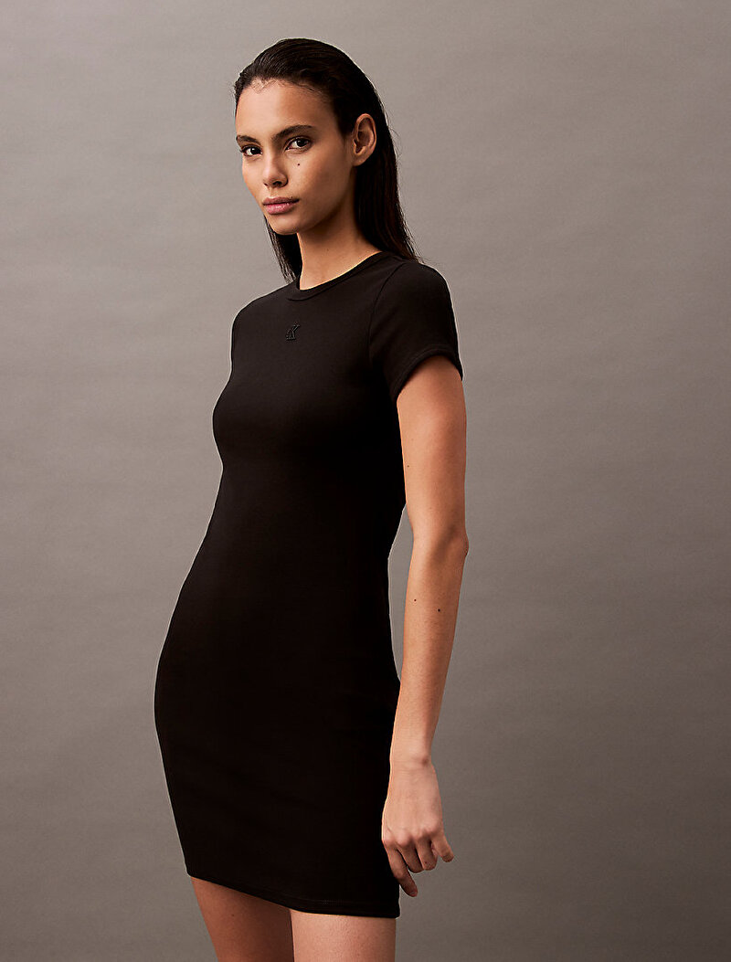 Calvin Klein Siyah Renkli Kadın Contour Elbise