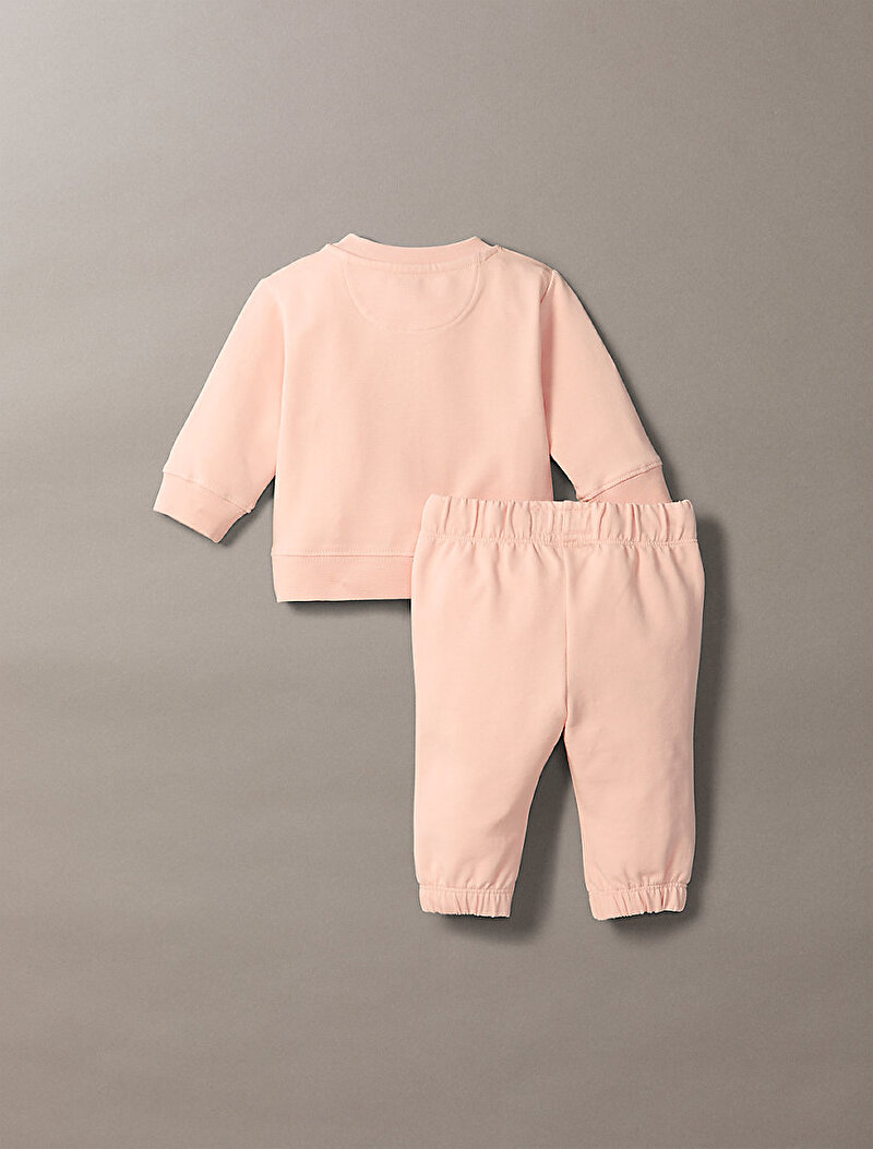 Calvin Klein Pembe Renkli Bebek Monogram Eşofman Takım