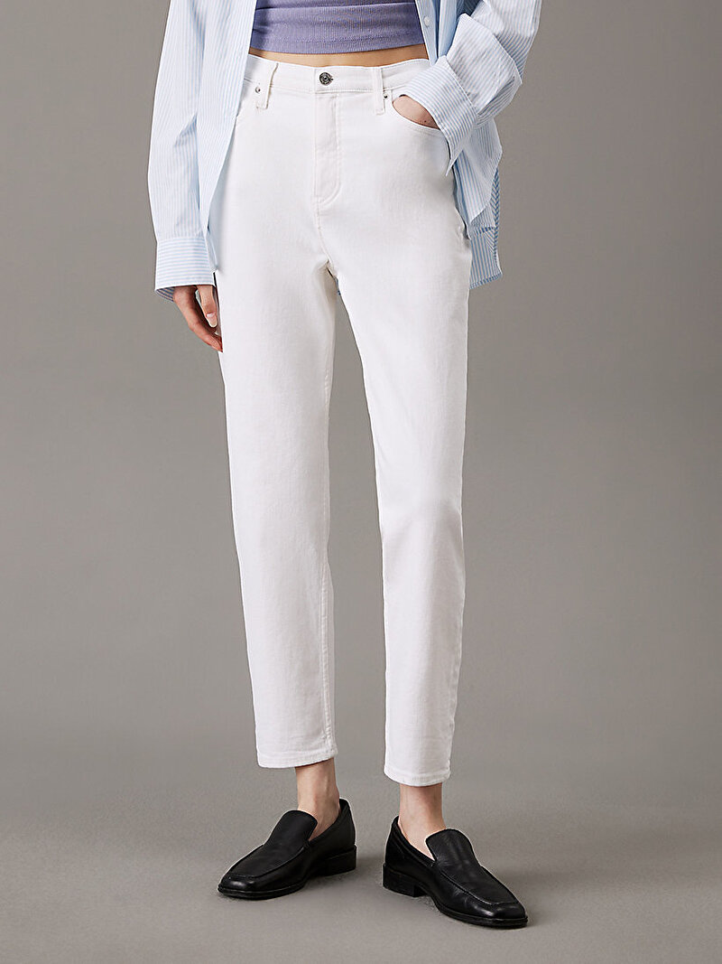 Calvin Klein Mavi Renkli Kadın Mom Jean Pantolon