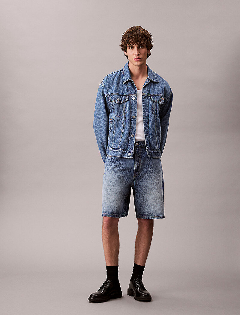 Calvin Klein Mavi Renkli Erkek 90s CK Celtic Şort