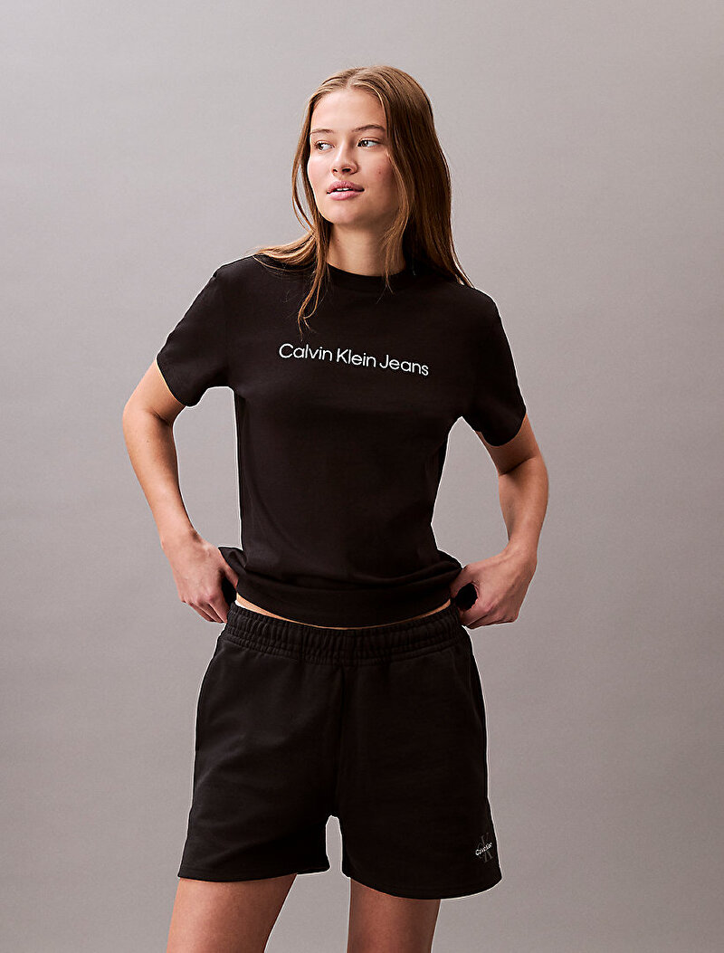 Calvin Klein Siyah Renkli Kadın Monologo French Şort