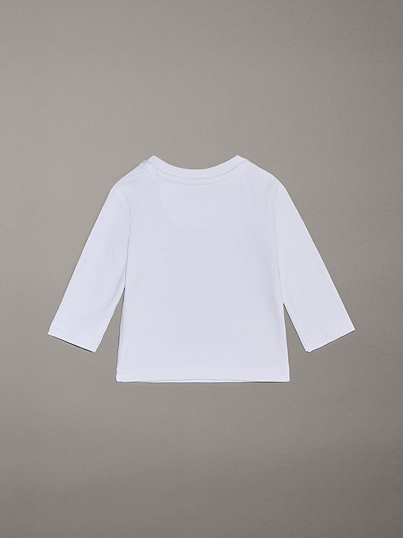 Calvin Klein Beyaz Renkli Bebek Monogram T-shirt