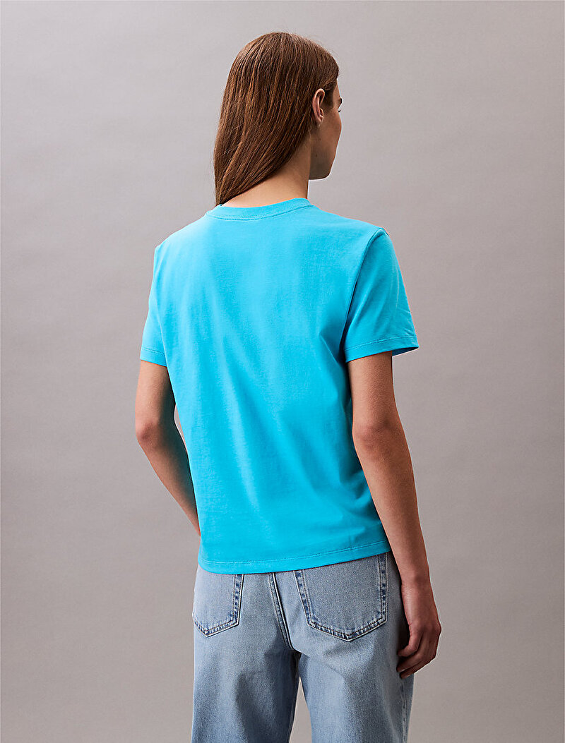Calvin Klein Mavi Renkli Kadın Hero Classic Mono T-shirt