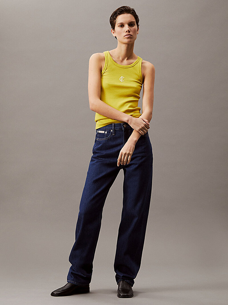 Calvin Klein Sarı Renkli Kadın Cotton Contour Tank Top