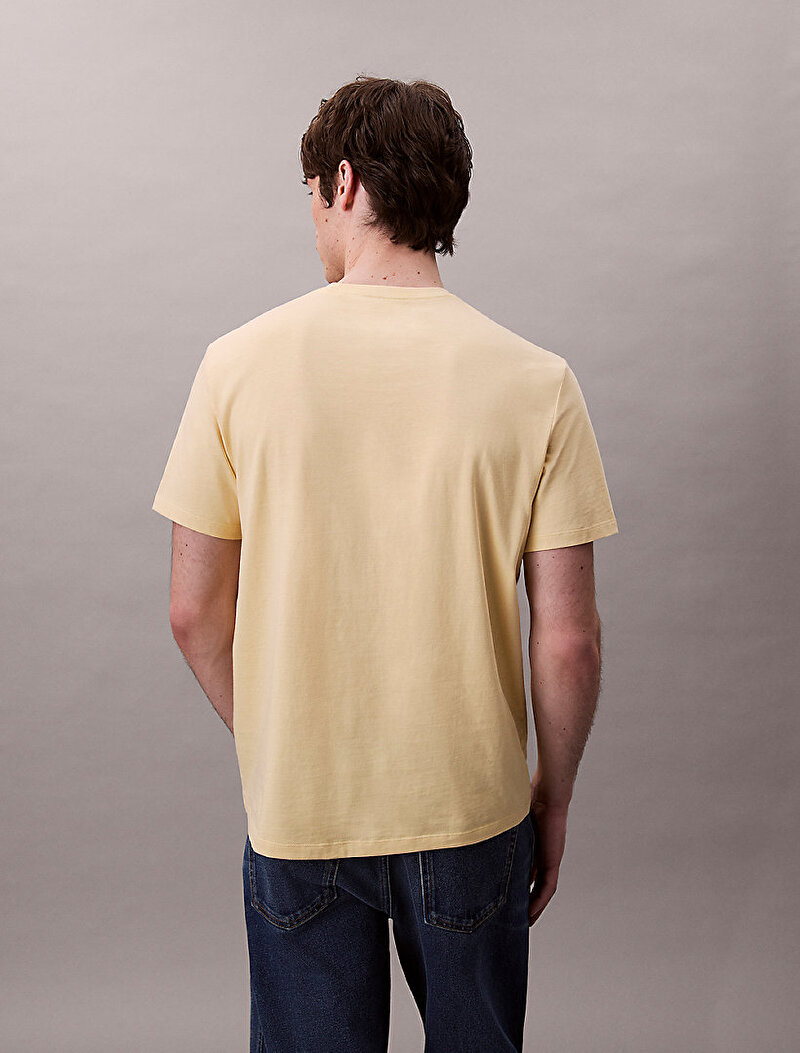 Calvin Klein Sarı Renkli Erkek Hero Monologo T-shirt