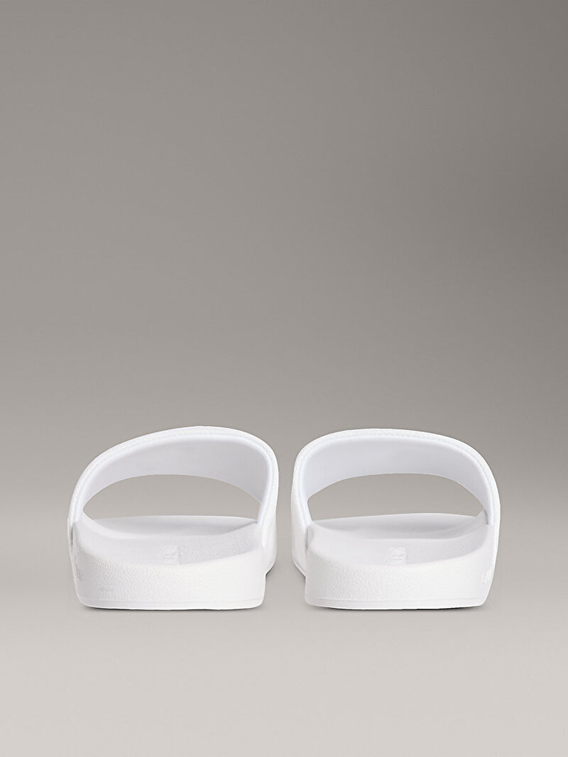 Calvin Klein Beyaz Renkli Kadın Monogram Plaj Terliği