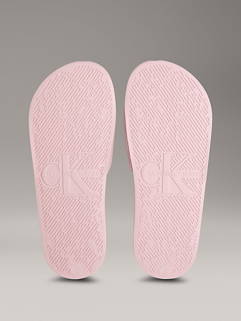 Calvin Klein Pembe Renkli Kadın Monogram Plaj Terliği