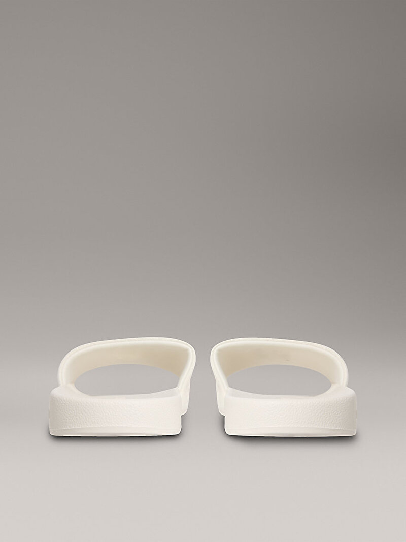 Calvin Klein Beyaz Renkli Erkek Mono Plaj Terliği