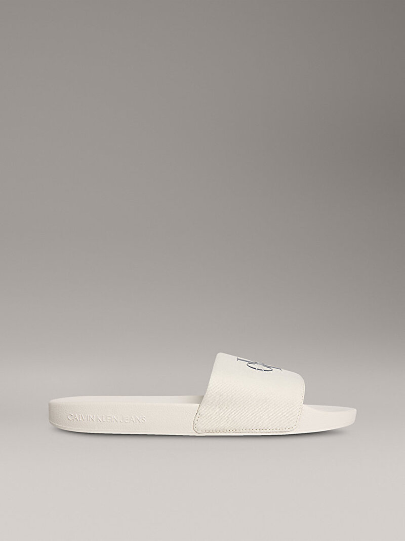 Calvin Klein Beyaz Renkli Erkek Monologo Plaj Terliği