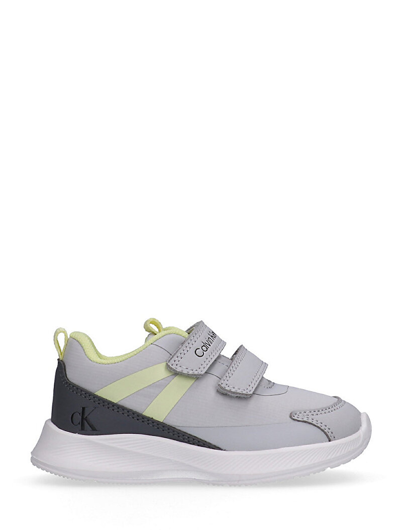 Calvin Klein Gri Renkli Erkek Çocuk Low Cut Velcro Sneaker