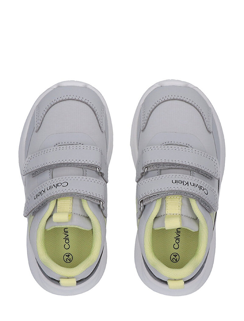 Calvin Klein Gri Renkli Erkek Çocuk Low Cut Velcro Sneaker