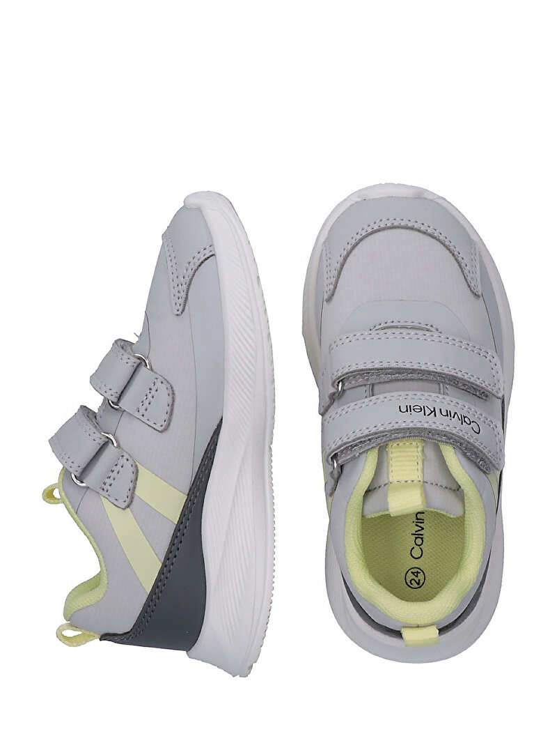 Calvin Klein Gri Renkli Erkek Çocuk Low Cut Velcro Sneaker
