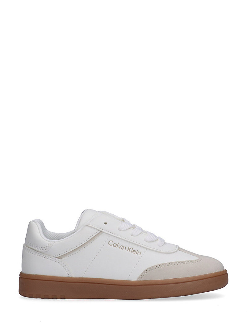 Calvin Klein Bej Renkli Çocuk Unisex Low Cut Lace Up Sneaker