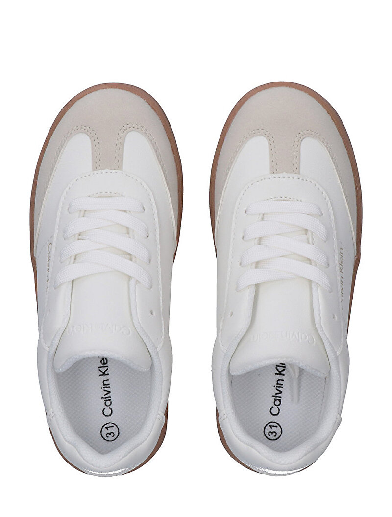Calvin Klein Bej Renkli Çocuk Unisex Low Cut Lace Up Sneaker