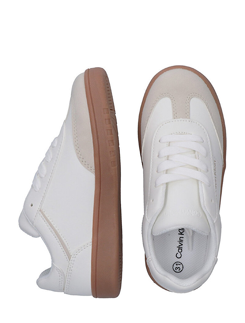 Calvin Klein Bej Renkli Çocuk Unisex Low Cut Lace Up Sneaker