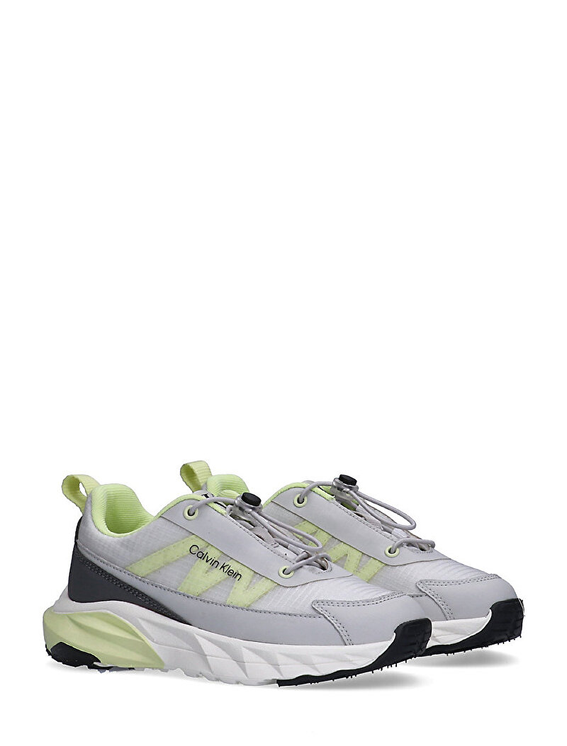 Calvin Klein Gri Renkli Çocuk Unisex Low Cut Lace Up Sneaker