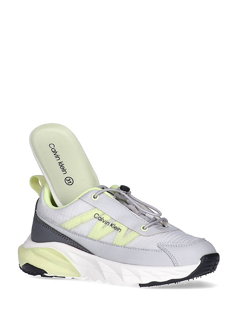 Calvin Klein Gri Renkli Çocuk Unisex Low Cut Lace Up Sneaker