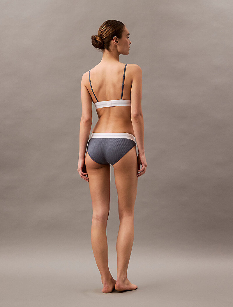 Calvin Klein Gri Renkli Kadın Unlined Üçgen Bralet