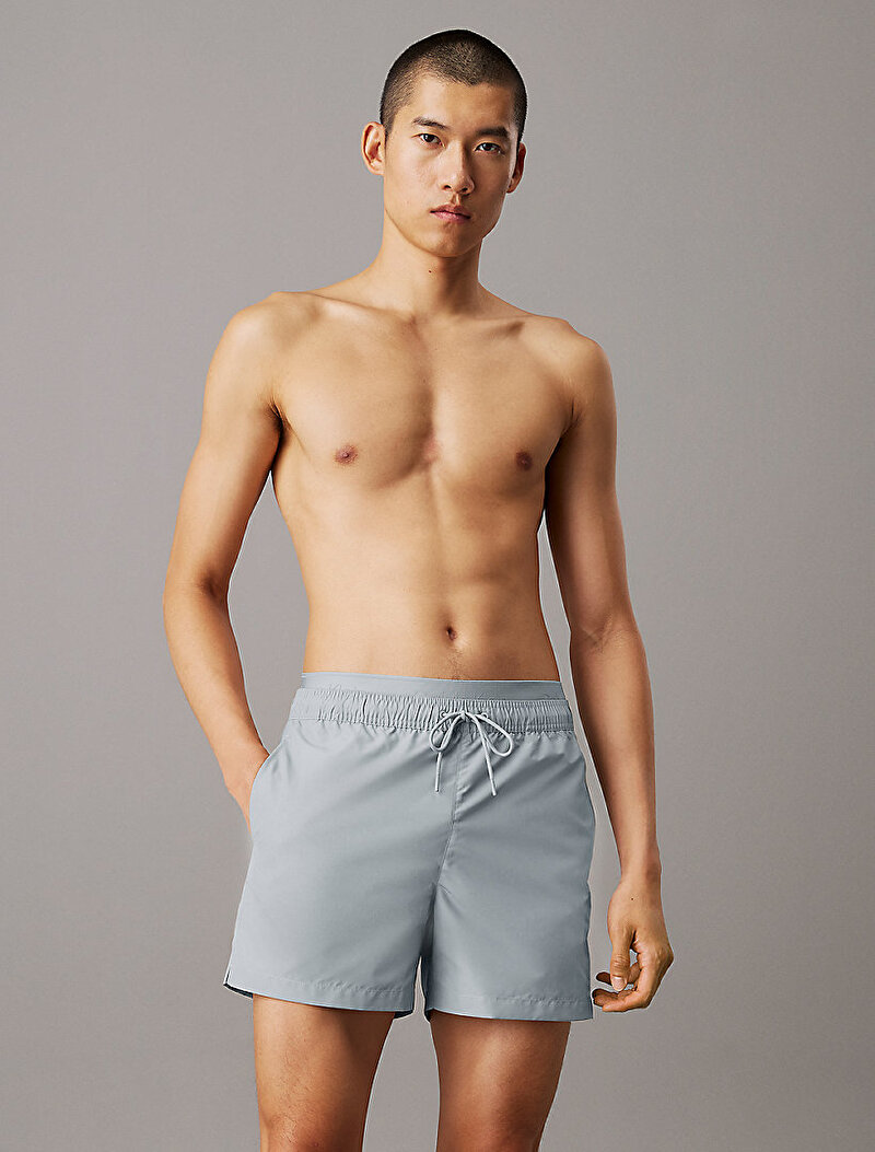 Calvin Klein Gri Renkli Erkek Medium Double Deniz Şortu