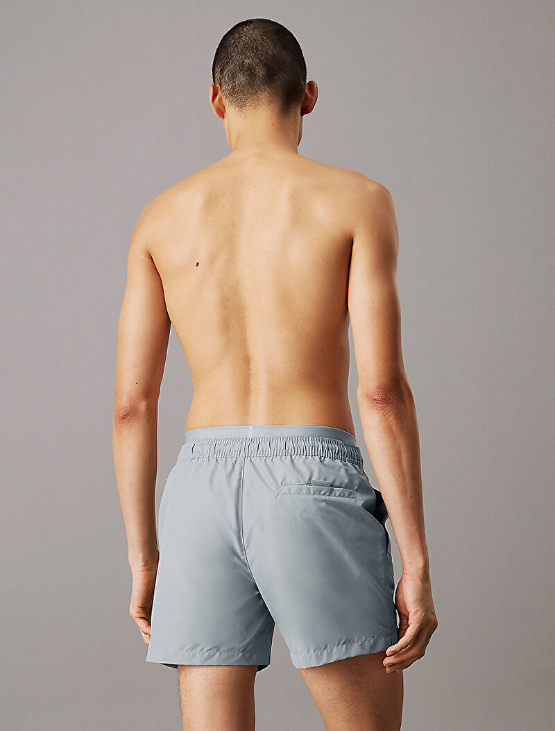 Calvin Klein Gri Renkli Erkek Medium Double Deniz Şortu