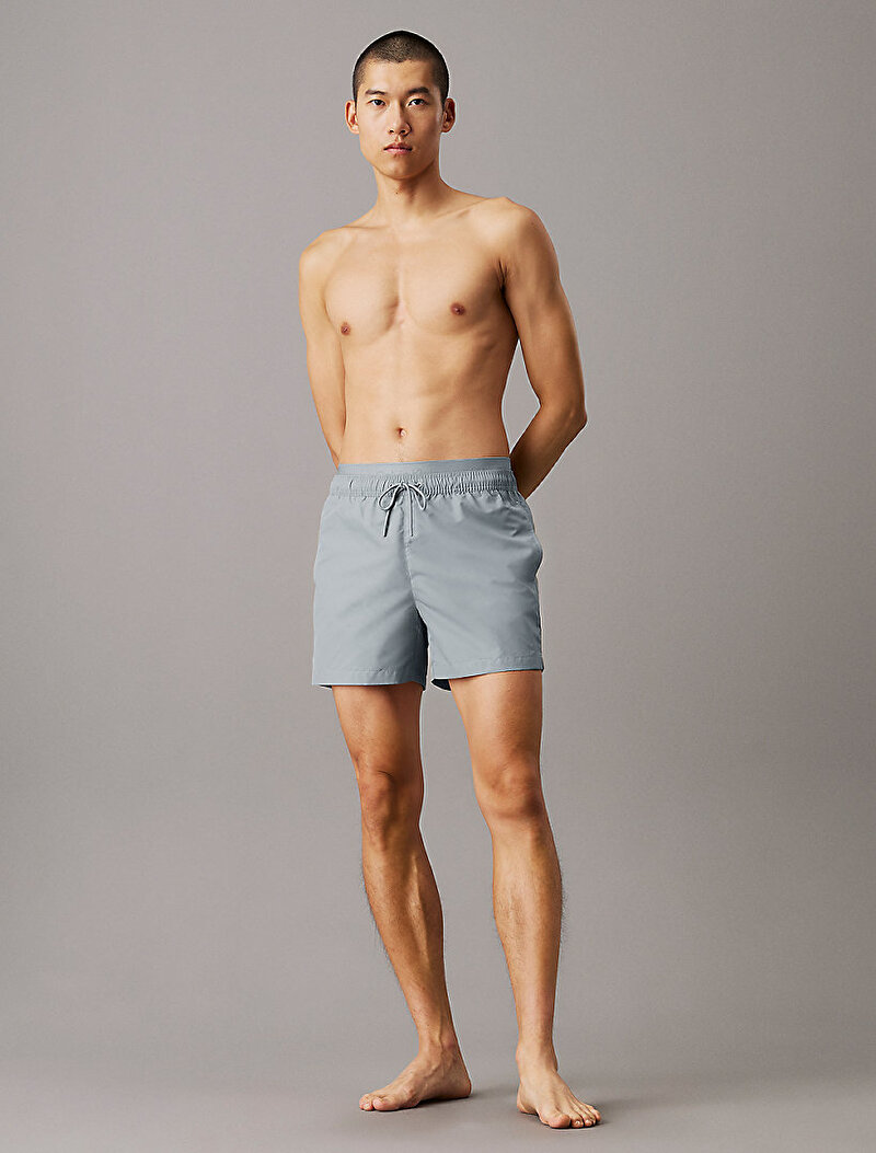 Calvin Klein Gri Renkli Erkek Medium Double Deniz Şortu